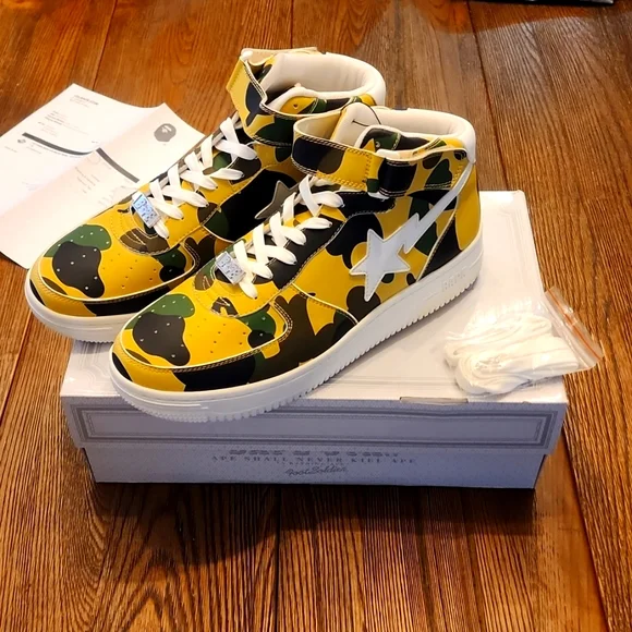 Bape | Shoes | Bape Bapesta Authentic Camo Sneakers Size 3  display picture 3